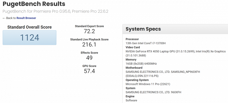 Очень быстрые ноутбуки на подходе. Мобильный ПК Samsung с Intel Core i7-13700H и GeForce RTX 4050 уже замечен в Сети